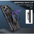 Miniatyrbild 5 av 10: Iphone 7/8/SE2020/SE2022-Multifunktion Armor-fodral med kortplats och bakre klämma- SVART