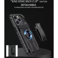 Pikkukuva 6 / 10: Iphone 14 PLUS-Monitoiminen panssarikotelo, jossa korttipaikka ja takakiinnike - MUSTA