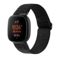 Vevd nylonrem til Fitbit Versa 3/Sense - Armbånd Svart