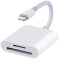 Lightning til SD-kortleseradapter, minnekortleser for iPhone iPad-kamera Hvit Lightning til SD Lightning to SD