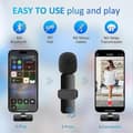 Miniatyrbillede 2 af 5: Trådløs Mini Lavalier Mikrofon til iPhone Android PC, USB-C & Lightning, Støjreducerende Clip-On Mikrofon til Vlogging & Optagelse Pink Pink