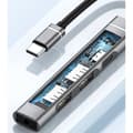 Miniatyrbillede 5 af 11: Type-C Dockingstation til 3,5 mm Jack USB2.0 TypeC HUB 4-i-1 Splitter USB C Adapter til UDisk Tastatur Grå 0,03