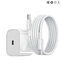 Lader for iPhone 15 / iPhone 16 / iPhone 17 + 2M kabel Hurtiglader USB-C til USB-C