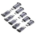 Pikkukuva 1 / 7: 5-osainen USB-sovitinsarja – Type-C & Micro - Lightning, Mini & Type-C – Yhteensopiva Android/iOS-laitteiden kanssa