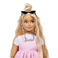 Pikkukuva 4 / 6: Barbie-Deluxe Style - Vaaleatukkainen Barbie-nukke vaaleanpunaisessa mekossa - 4 vuotta+ - HYV27 mjuk rosa