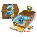 Pikkukuva 1 / 2: CRAYOLA - Washimals Ocean Glow Lemmikit - Treasure Box Kit, vauvaeläinten värjäämiseen ja pesuun, peli ja lahja lapsille, Flerfärgad