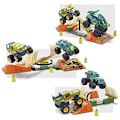 Miniatyrbild 3 av 4: MEGA Hot Wheels Monster Trucks Bone Springboard Clash and Crash