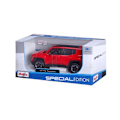 Pikkukuva 4 / 5: Punainen Jeep Renegade metalliajoneuvo 1/24 asteikolla MAISTO-merkiltä 3-vuotiaille ja sitä vanhemmille lapsille Röd