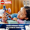 Pikkukuva 5 / 6: LEGO® Marvel 76258 Kapteeni Amerikka -minihahmo, jossa on kilpi, lelu ja Avengers -koristeet Blå, brun, vit och röd