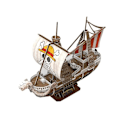 Miniatyrbillede 3 af 4: Bådspuzzle 3D: One Piece Flyvende Lam - Gå glade