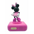 Miniatyrbillede 2 af 4: Minnie 3D digitalt vækkeur med lys natlys og lydeffekter - LEXIBOOK - Batteri - Pink og sort rosa och svart