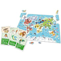 Miniatyrbild 2 av 2: Geografiskt pussel Animali Sapientino Più - Clementoni - 124 bitar - Djur - Från 6 år italienska