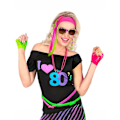 Miniatyrbild 4 av 5: Kit tillbehör neon 80-tal tjej Neon rosa och grönt