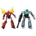 Miniatyrbillede 1 af 6: Terran Twitch og Robby Malto figurer, interaktivt legetøj til piger og drenge, Transformers EarthSpark Cyber-Combiner, fra 6 år og opefter Flerfärgad