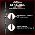 Miniatyrbillede 2 af 5: Øjenbrynsblyant - L'Oréal Paris - Infaillible Brows 24h - Vandtæt - 1ml - N°5.23 Lys brunette 5.23 Auburn