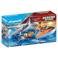 Pikkukuva 1 / 4: PLAYMOBIL 70489 PELASTUSVENE JA HAIN HYÖKSY 14 KPL