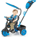 Miniatyrbillede 1 af 4: LITTLE TIKES Deluxe 4 i 1 Deluxe Neon Blue Tricycle Blå och svart