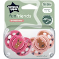 Miniatyrbillede 5 af 6: Sut - TOMMEE TIPPEE - SJOV - 18-36 måneder - Sæt med 2 symmetriske BPA-fri sutter - Genanvendelig steriliseringskapsel Flerfärgad