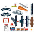 Pikkukuva 3 / 4: 3 in 1 box setti - MATTEL - Thomas ja hänen ystävänsä - TrackMaster - Thomas-veturi Annie- ja Clarabel-perävaunuilla