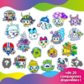 Pikkukuva 4 / 6: Tamagotchi Uni - Bandai - Rose malli - Yhdistetty virtuaalinen lemmikki rannekellolla Flerfärgad