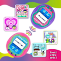Miniatyrbild 2 av 6: Tamagotchi Uni - Bandai - Rosa modell - Virtuellt husdjur kopplat med klockarmband Flerfärgad