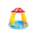 Miniatyrbillede 1 af 3: INTEX oppustelig børnepool - Firkantet soppebassin med svampe - 102x89 CM - 45 liter Rosa, Vit