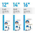 Pikkukuva 4 / 4: Lasten pyörä 14" - FROZEN - Jäätynyt valtakunta - Sininen - 4-6 vuotta - 14 tuumaa Blå