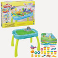 Pikkukuva 1 / 6: Käännettävä Play-Doh Creation -pöytä lapsille, 15 lisävarustetta ja 6 kattilaa Playdoughia, Play-Doh-alkupalat Flerfärgad