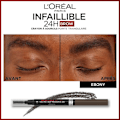 Miniatyrbillede 3 af 5: Øjenbrynsblyant - L'Oréal Paris - Infaillible Brows 24h - Vandtæt - Trekantet spids - 1ml 1 Ebenholts