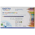 Miniatyrbillede 2 af 2: Farve pasteller - GIOTTO - Supermina - Sortiment af 36 farver - Fin spids - Blandet Sortiment av 36 färger
