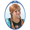 Miniatyrbild 2 av 3: Frozen Anna Peruk - Rubiner - För tjejer från 3 år - CE-certifierad Orange