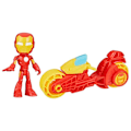 Pikkukuva 1 / 4: Spidey ja hänen upeat ystävänsä - F9346 - Marvel Spidey ja hänen upeat ystävänsä, Iron Man -figuuri ja moottoripyörän laatikko