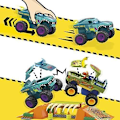 Miniatyrbild 2 av 4: MEGA Hot Wheels Monster Trucks Bone Springboard Clash and Crash