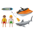 Miniatyrbillede 4 af 4: PLAYMOBIL 70489 REDNINGSBÅD OG HAJANgreb 14 STK