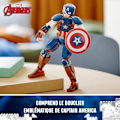 Pikkukuva 4 / 6: LEGO® Marvel 76258 Kapteeni Amerikka -minihahmo, jossa on kilpi, lelu ja Avengers -koristeet Blå, brun, vit och röd