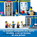 Miniatyrbillede 5 af 6: LEGO® City 60370 politistationsjagt, legetøjsbil og motorcykel, fængsel Flerfärgad