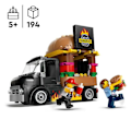 Pikkukuva 2 / 6: LEGO® 60404 City Burgers -ruokaauto, pakettiauton lelu, mielikuvituksellinen leikki pakettiautolla ja minihahmoilla Flerfärgad