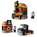 Pikkukuva 3 / 6: LEGO® 60404 City Burgers -ruokaauto, pakettiauton lelu, mielikuvituksellinen leikki pakettiautolla ja minihahmoilla Flerfärgad