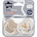 Miniatyrbillede 6 af 6: Sutter - TOMMEE TIPPEE - ANYTIME - 6-18 måneder - Sæt med 2 symmetrisk sutteflasker uden BPA - Genanvendelig steriliseringshætte grönt och blått