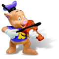 Miniatyrbillede 1 af 2: Walt Three Little Pigs Violinfigur - BULLYLAND - 6 cm - Barn 3+ år - Flerfarvet Flerfärgad