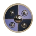 Miniatyrbild 1 av 5: Runt trähandgjort läder Skotsk Targe-sköld SWE02 multifärg one size