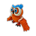 Miniatyrbild 4 av 7: Flexi uggle leksak dekoration flexibel roterande fågel Orange one size
