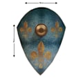 Miniatyrbild 4 av 6: Trä fleur de lis Battle Armor Medieval Shield SWE148 multifärg one size