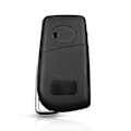 Miniatyrbild 3 av 5: 3 knappar Flip Key Shell Remote Case för Toyota Svart one size