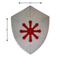 Miniatyrbild 4 av 6: Metal Medieval Cross Viking Shield SWE69 multifärg one size