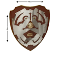 Miniatyrbild 4 av 6: Trä / metall Legend of Zelda Curved Shield SWE88 multifärg one size