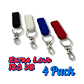 Miniatyrbild 1 av 4: Hög visselpipa 4-pack 120 Db med nyckelring och lås Black M