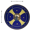 Miniatyrbild 3 av 6: Trä/metall Medeltida bas Viking Shield SWE159 multifärg one size