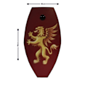 Miniatyrbild 5 av 7: Trämedeltida Rustik Lion Viking Shield SWE134 multifärg one size