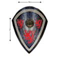Miniatyrbild 5 av 7: Trä Robert the Bruce Rampant Lion Medeltida sköld SWE149 multifärg one size